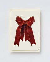 Chocolate Velvet Bow Greeting Card | Birthday Card