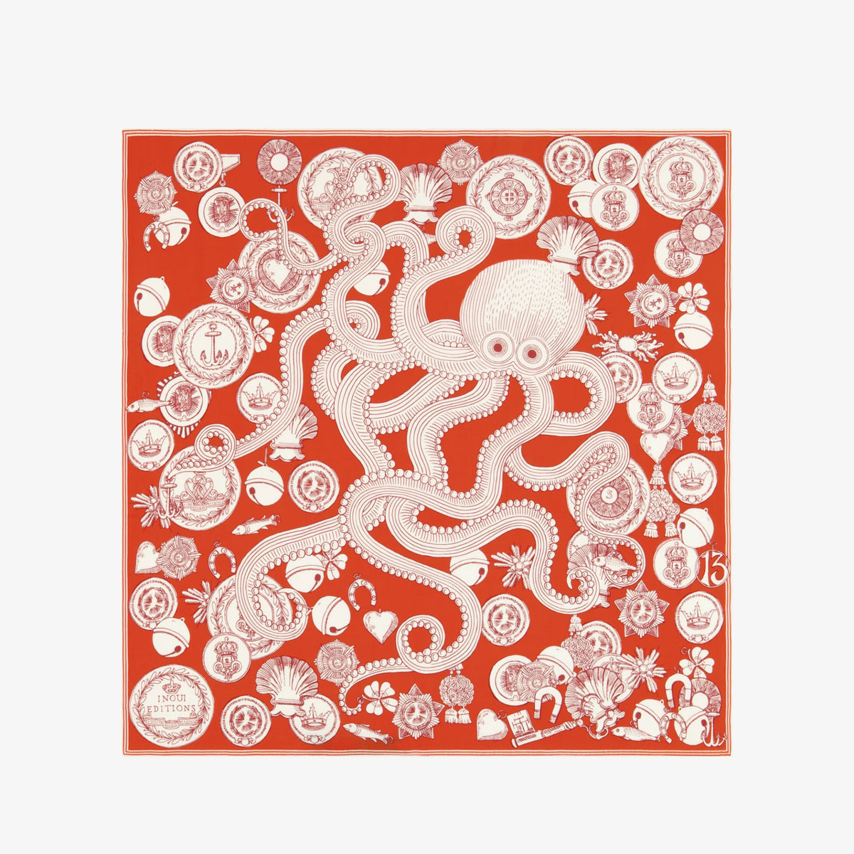 Scarf Octopus Red
