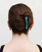 No. 3 Heirloom Barrette in Blue Horn