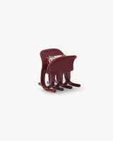 Mini Hair Clip Oxblood
