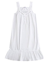Courtney White Cotton Nightgown: XS