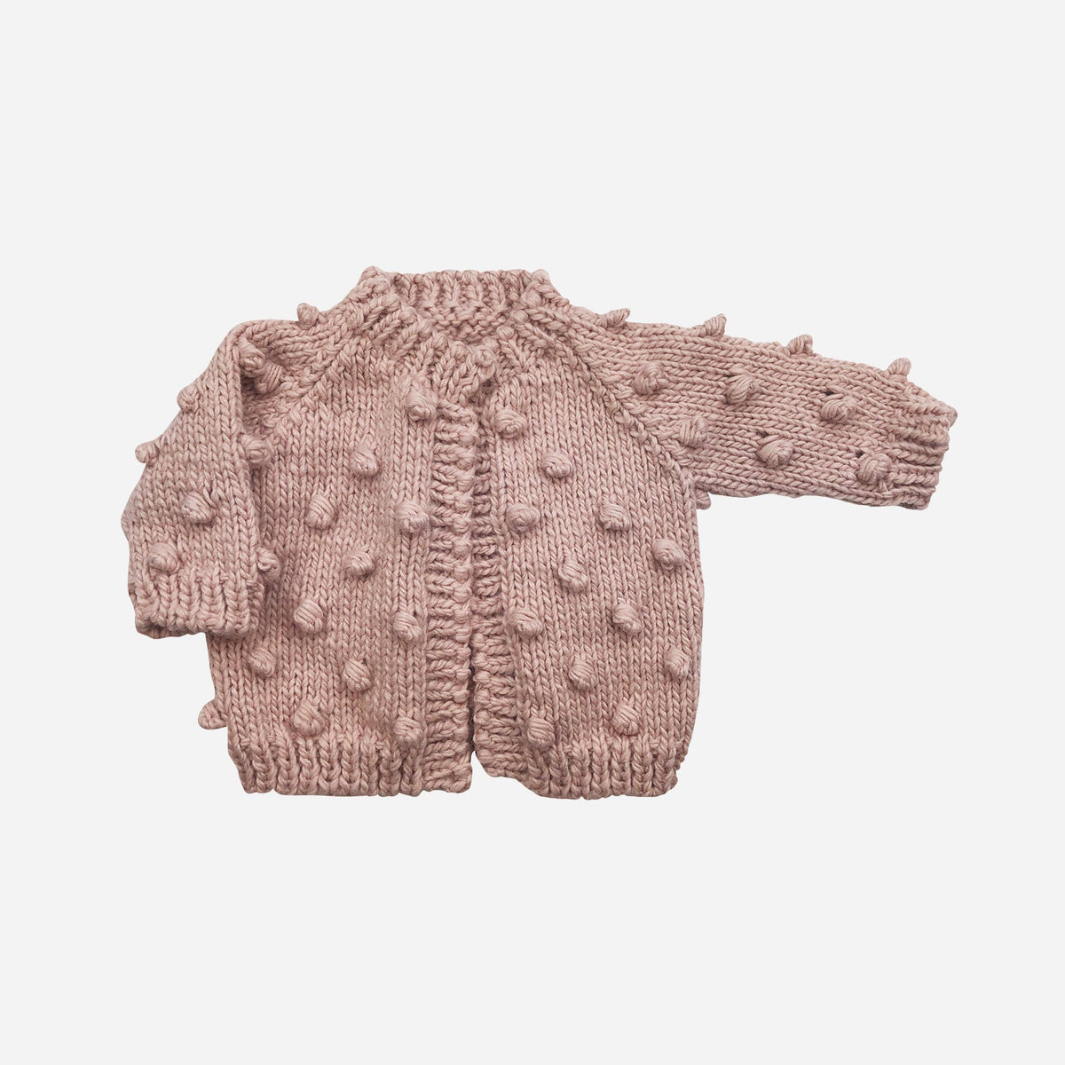 Popcorn Cardigan Blush 2-3y