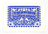 Feliz Cumpleanos - Papel Picado: Dark Blue / A2
