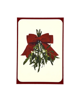 Mistletoe Bow Christmas Greeting Card | Christmas Card