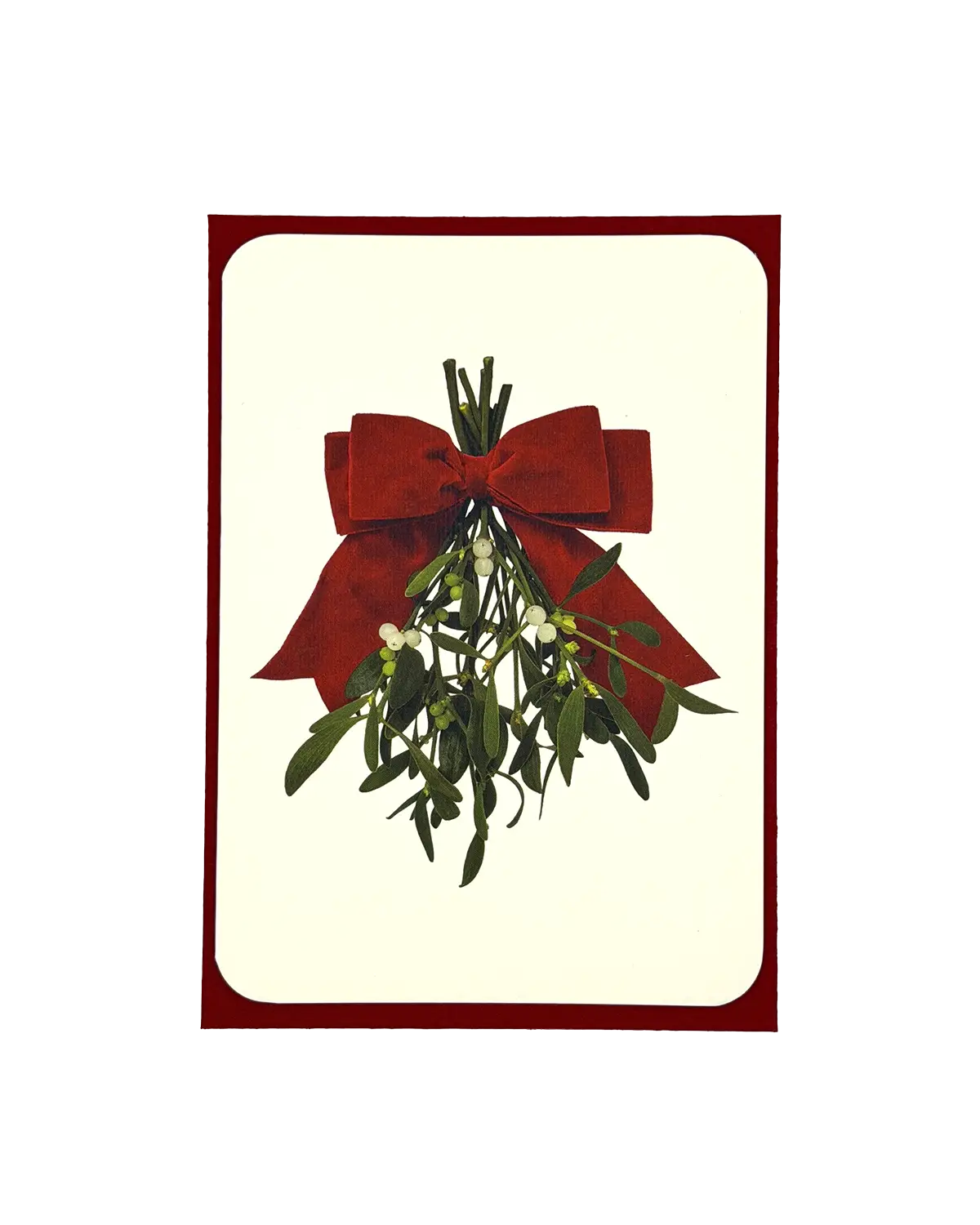 Mistletoe Bow Christmas Greeting Card | Christmas Card
