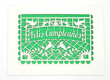 Feliz Cumpleanos - Papel Picado: Dark Green / A2