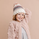 Popcorn Cardigan Blush 2-3y