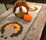 Hand Felted Turkey Runner