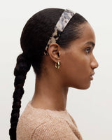 Wide Headband in Green Tortoise