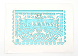 Feliz Cumpleanos - Papel Picado: Light Blue / A2