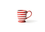 Red Stripe Ruffle Mug
