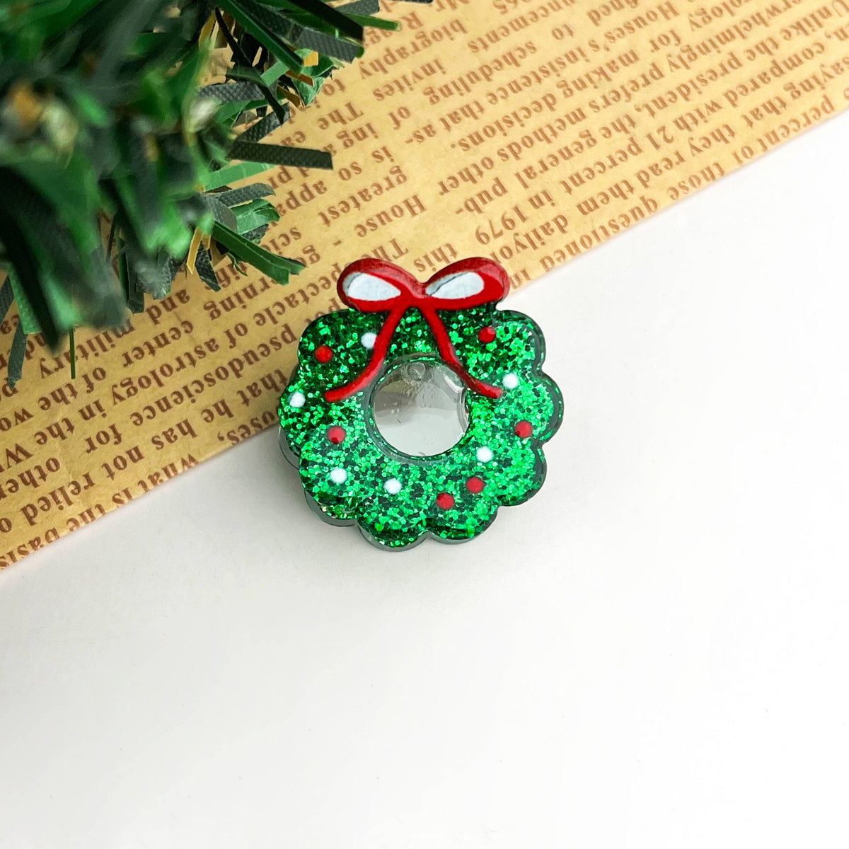 Mini Hair Clip Wreath