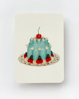 Violet Petal Cream Blancmange Greeting Card | Birthday Card
