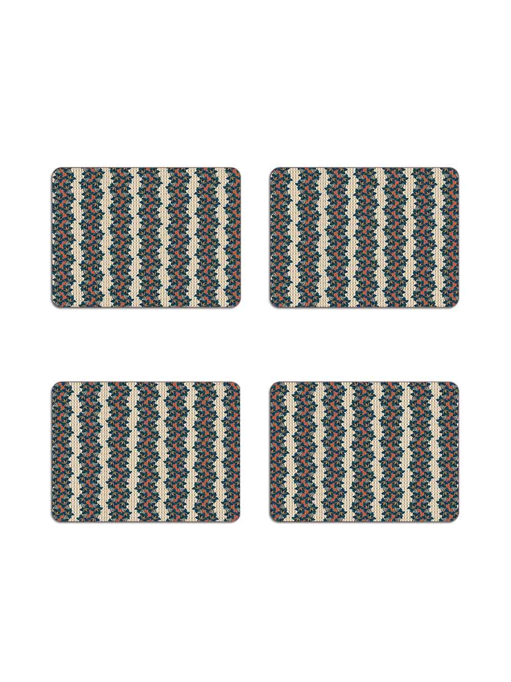 Placemat Set of 2 Blue Trumpet