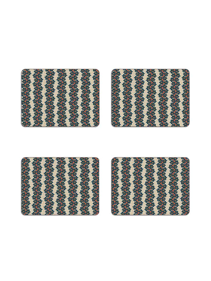 Placemat Set of 2 Blue Trumpet