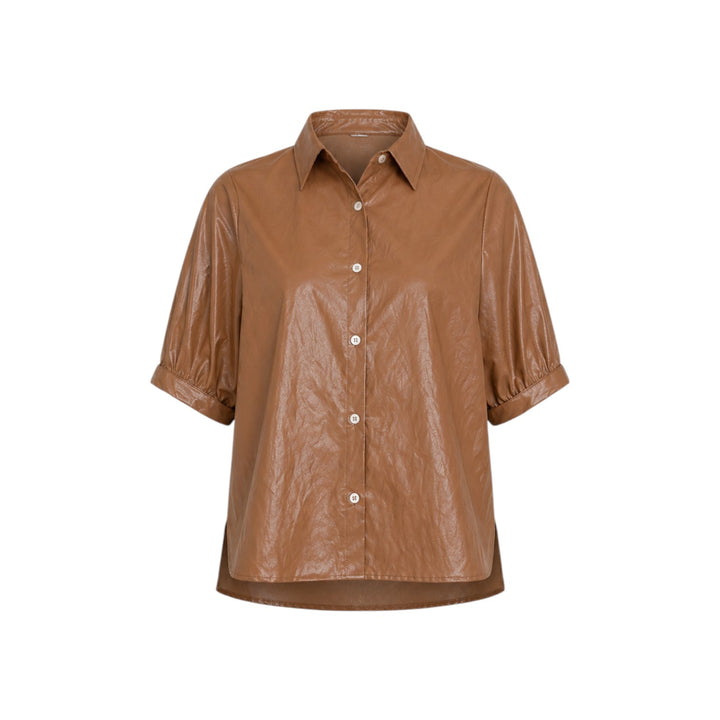 Claude Top Chestnut Faux Leather