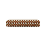 The Tiny Finch Georgia hair tools bag in a brown fabric with a small floral pattern, regular size.