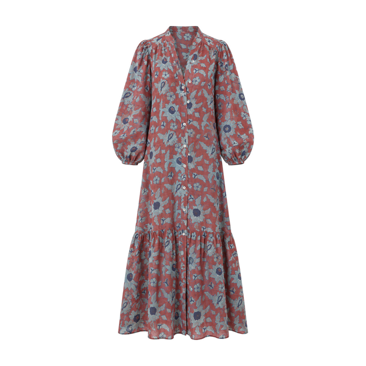 Linen Matilde Print Dress