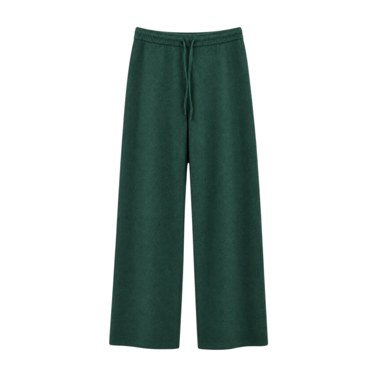 The Tiny Finch Brontie College sweatpants in dark green with an elastic drawstring waistband and wide-leg fit.