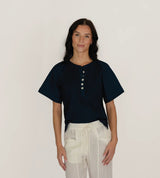 Henley Top Indigo