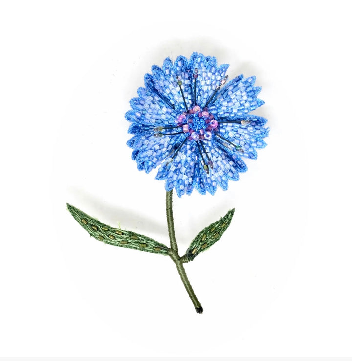 Blue Bottleflower Brooch
