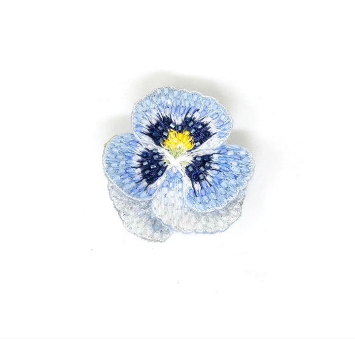 Blue Pansy Brooch