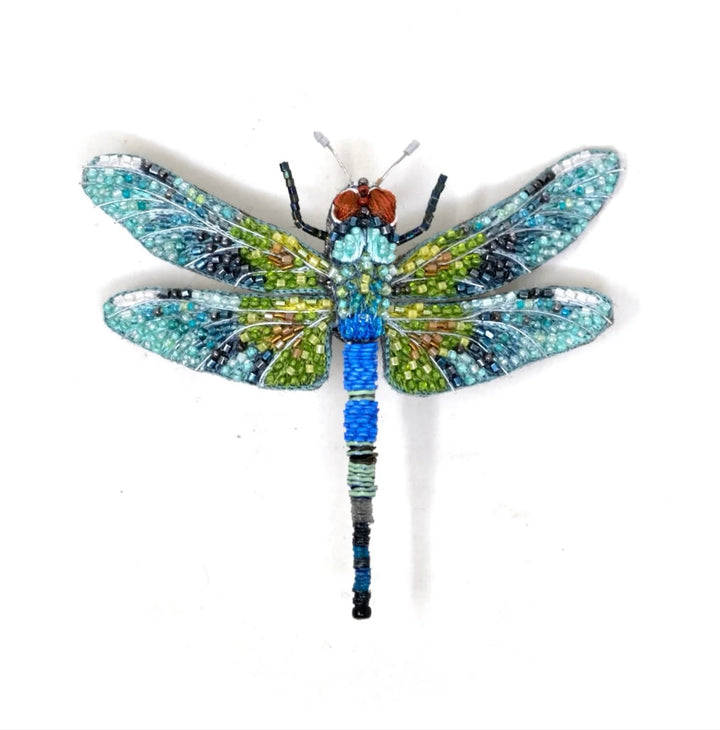 Blue Emperor Dragonfly Brooch