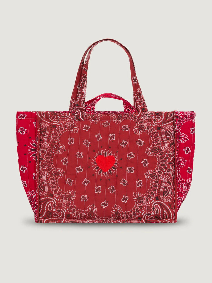 Maxi Cabas Coeur Tote Vintage Red
