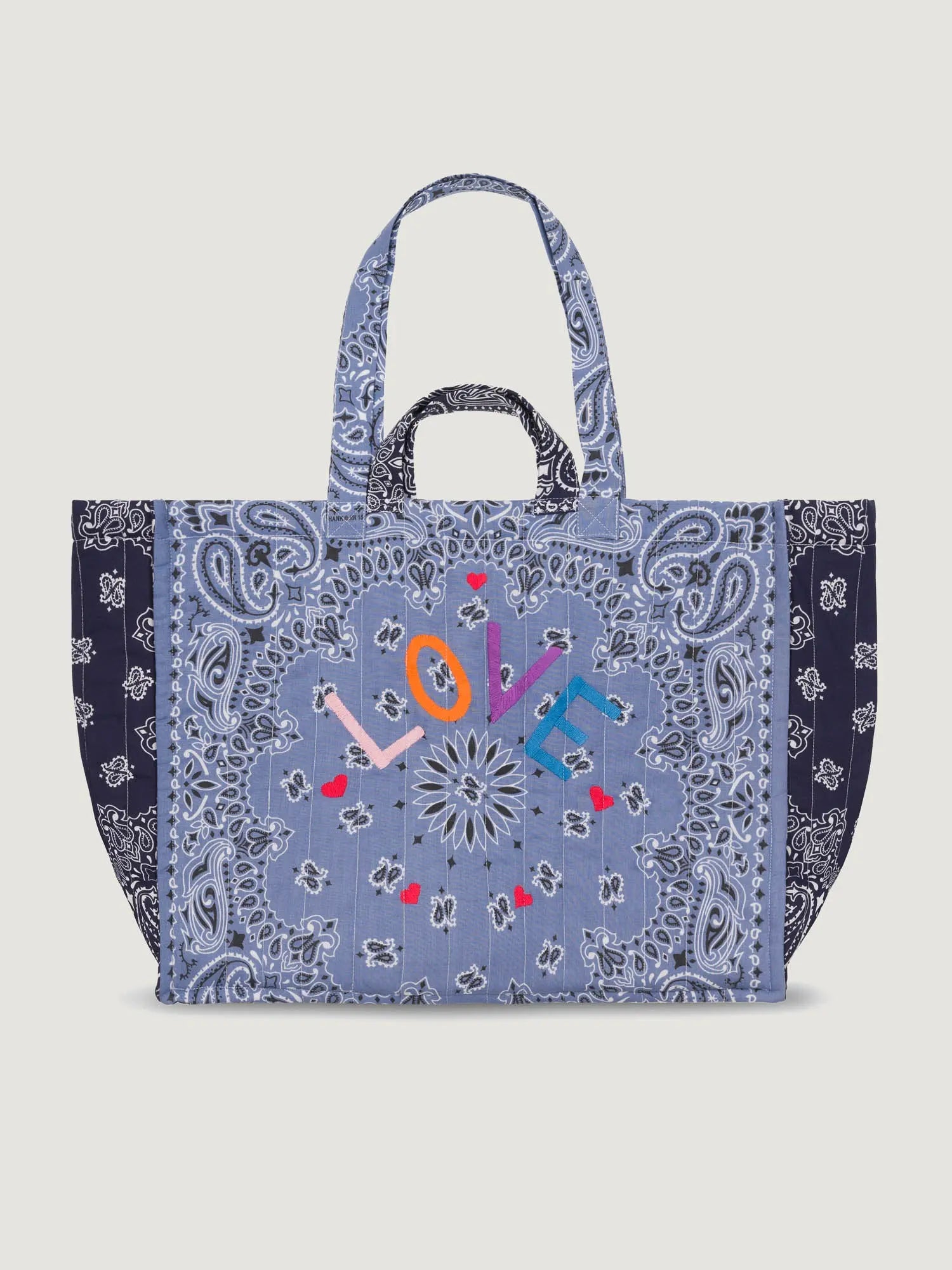 Maxi Cabas Love Tote Chambray