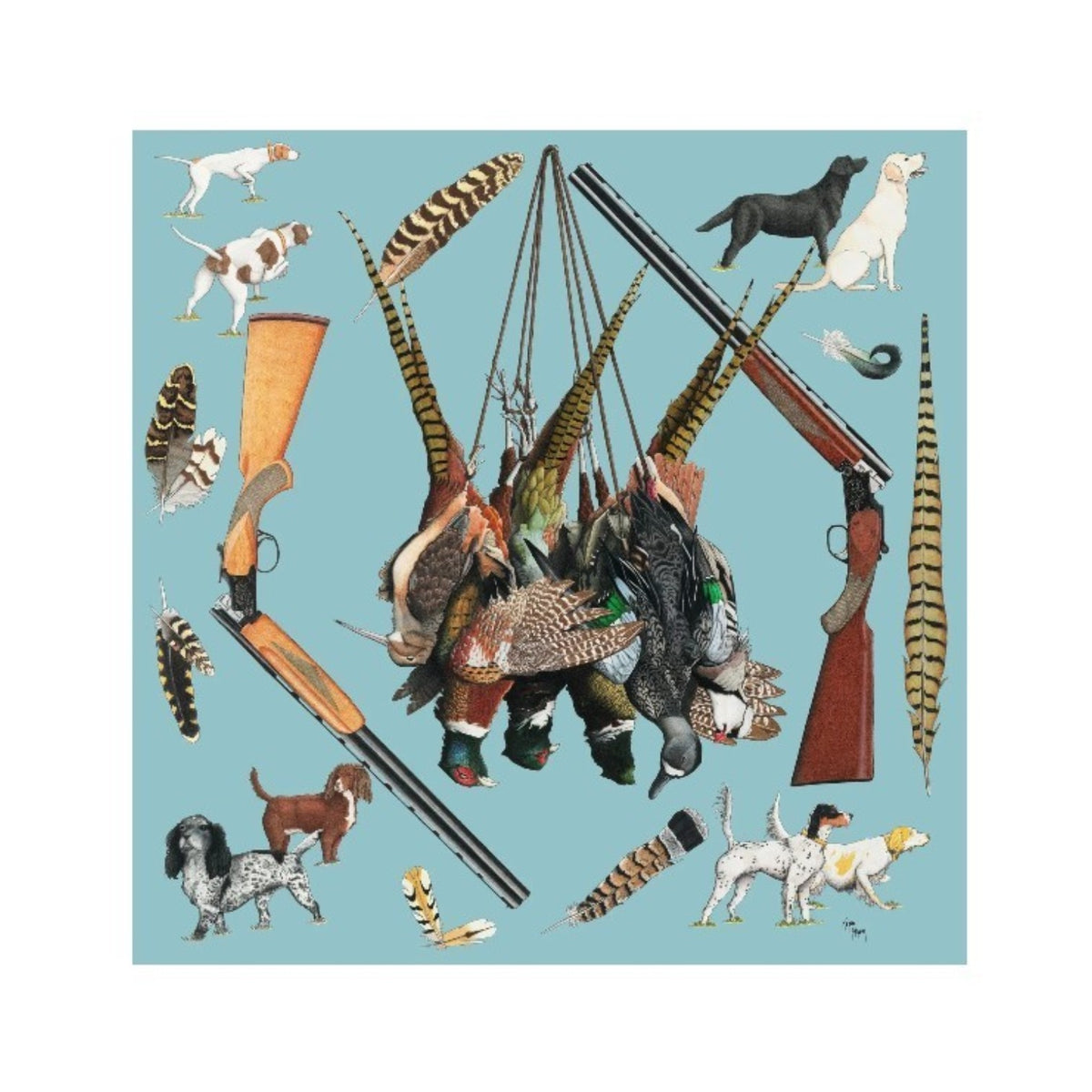 Kerr Chief Pocket Square Bird Hunting Fend L'air