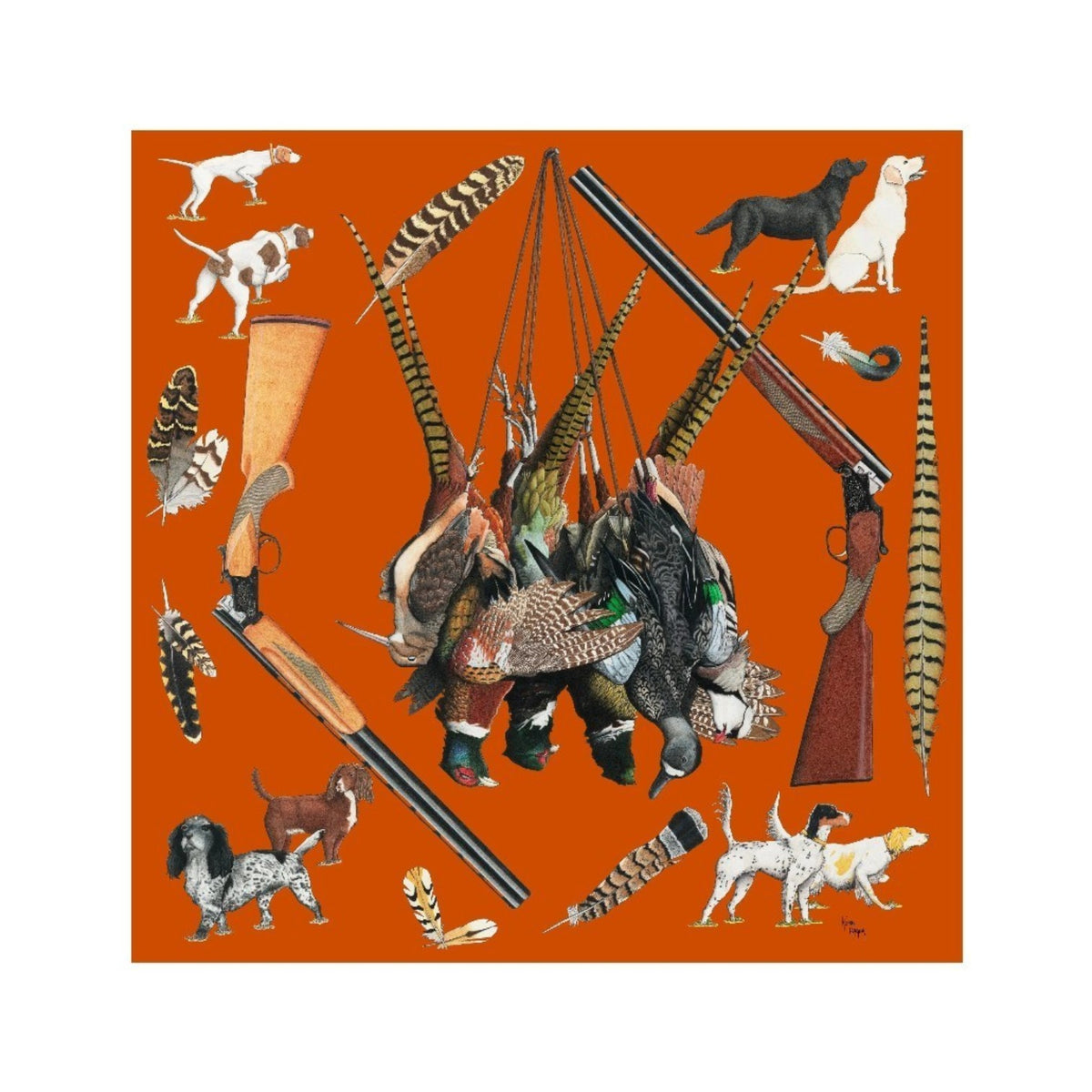 Kerr Chief Pocket Square Bird Hunting Covey