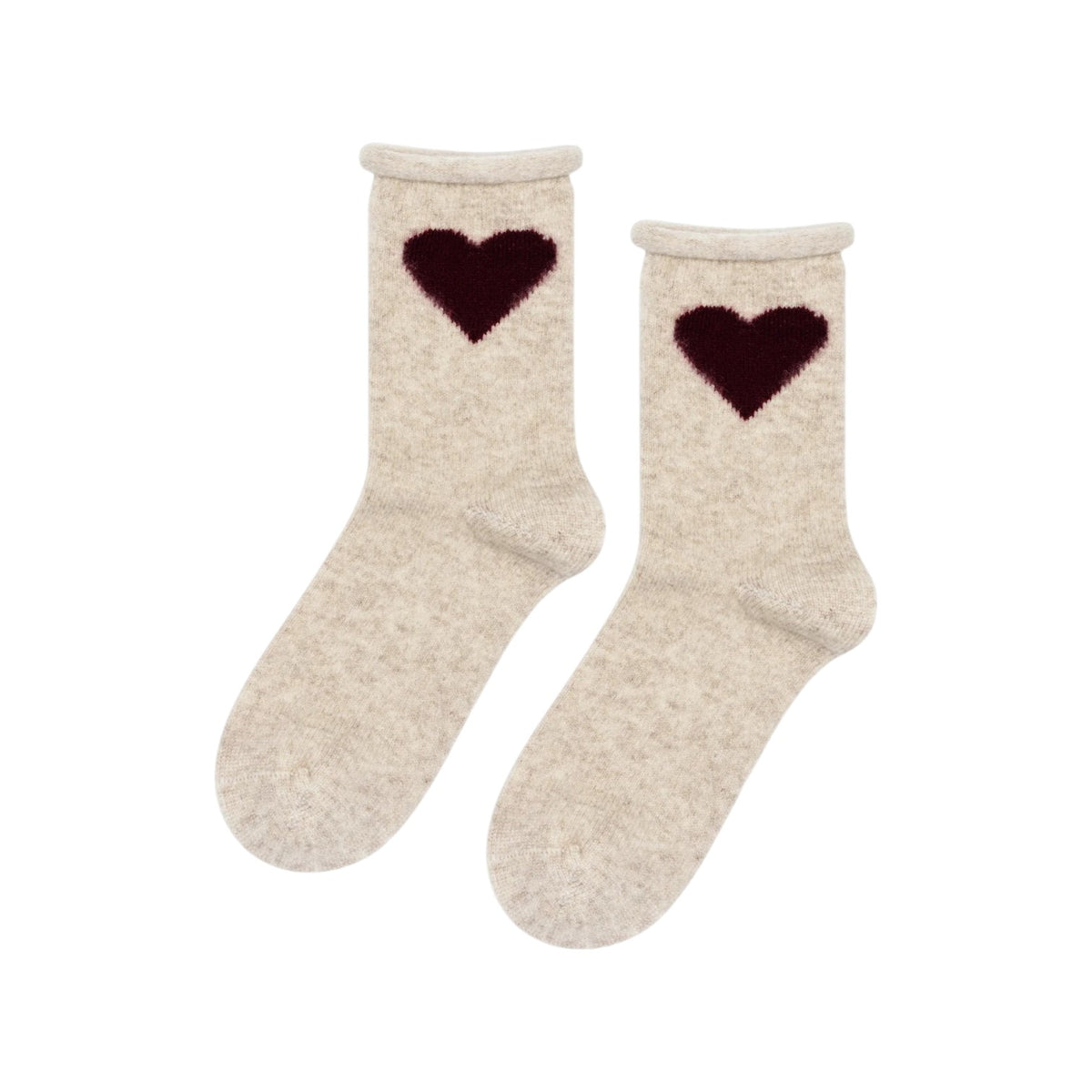 Socks Love Cashmere Crew Beige