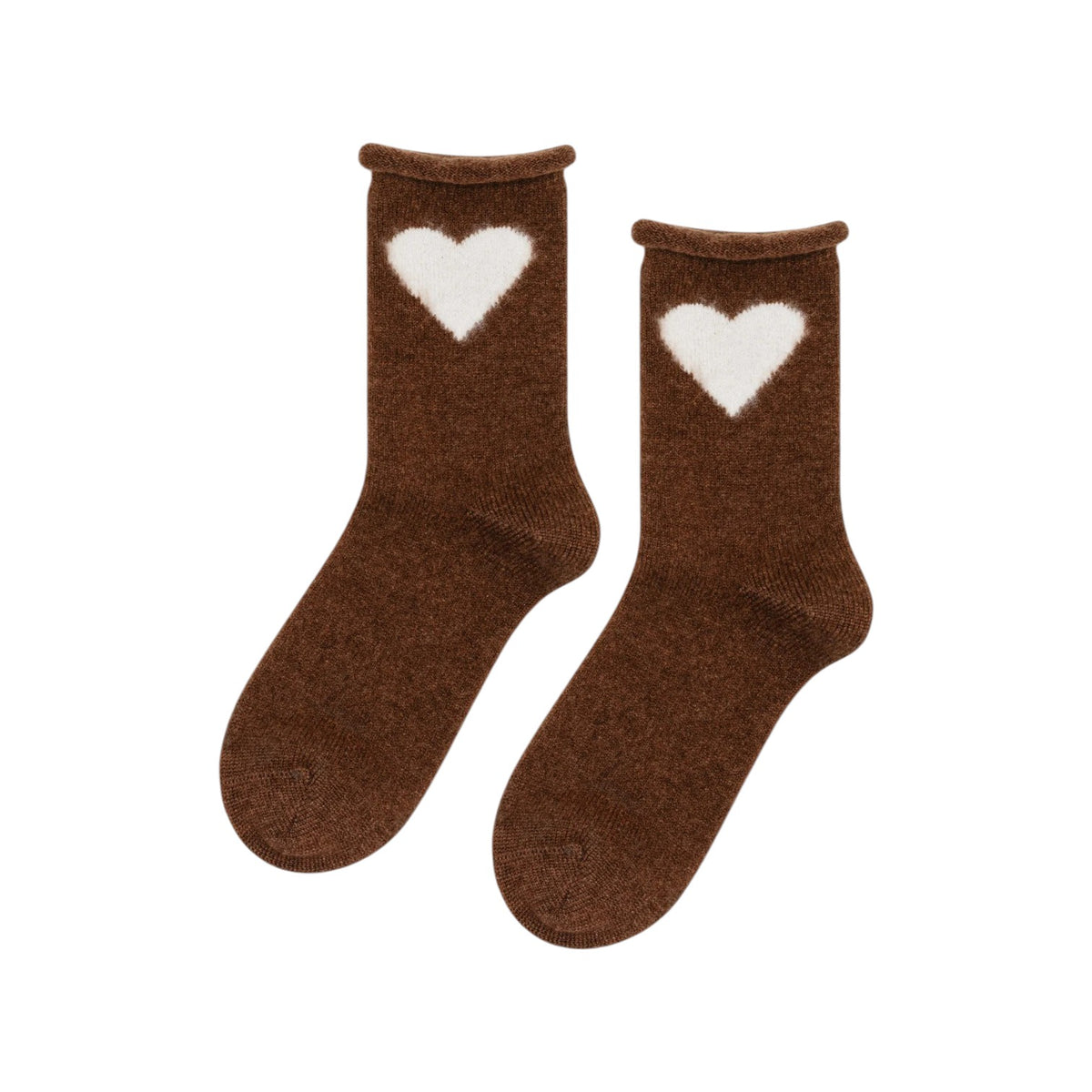 Socks Love Cashmere Crew Brown