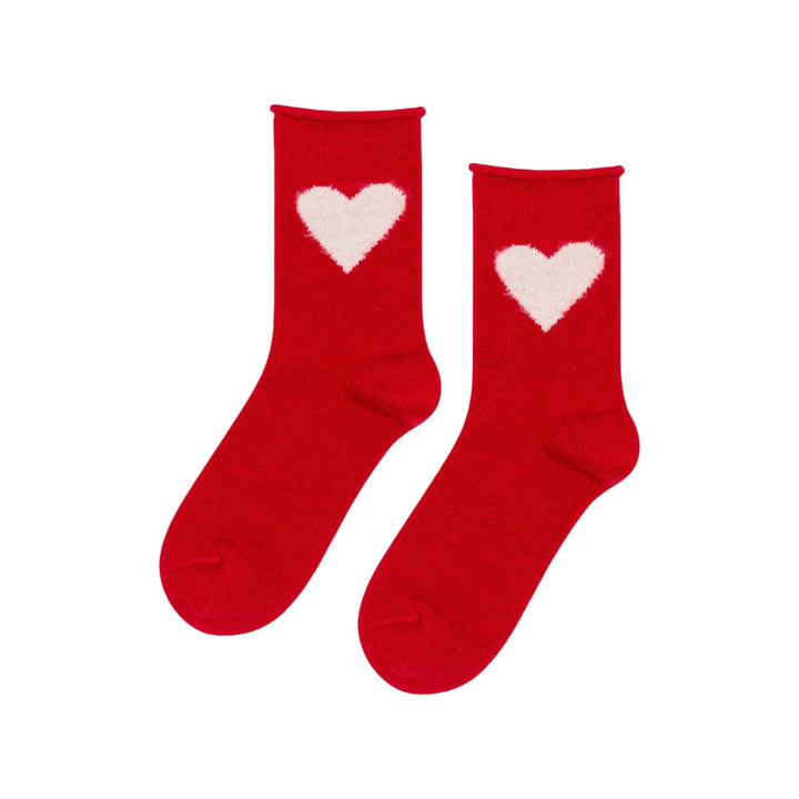 Socks Love Cashmere Crew Red