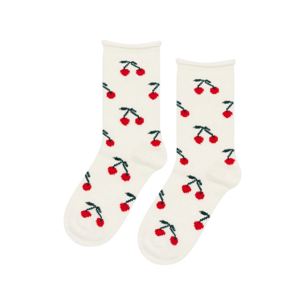 Socks Cherry Bomb Cashmere Crew Ivory