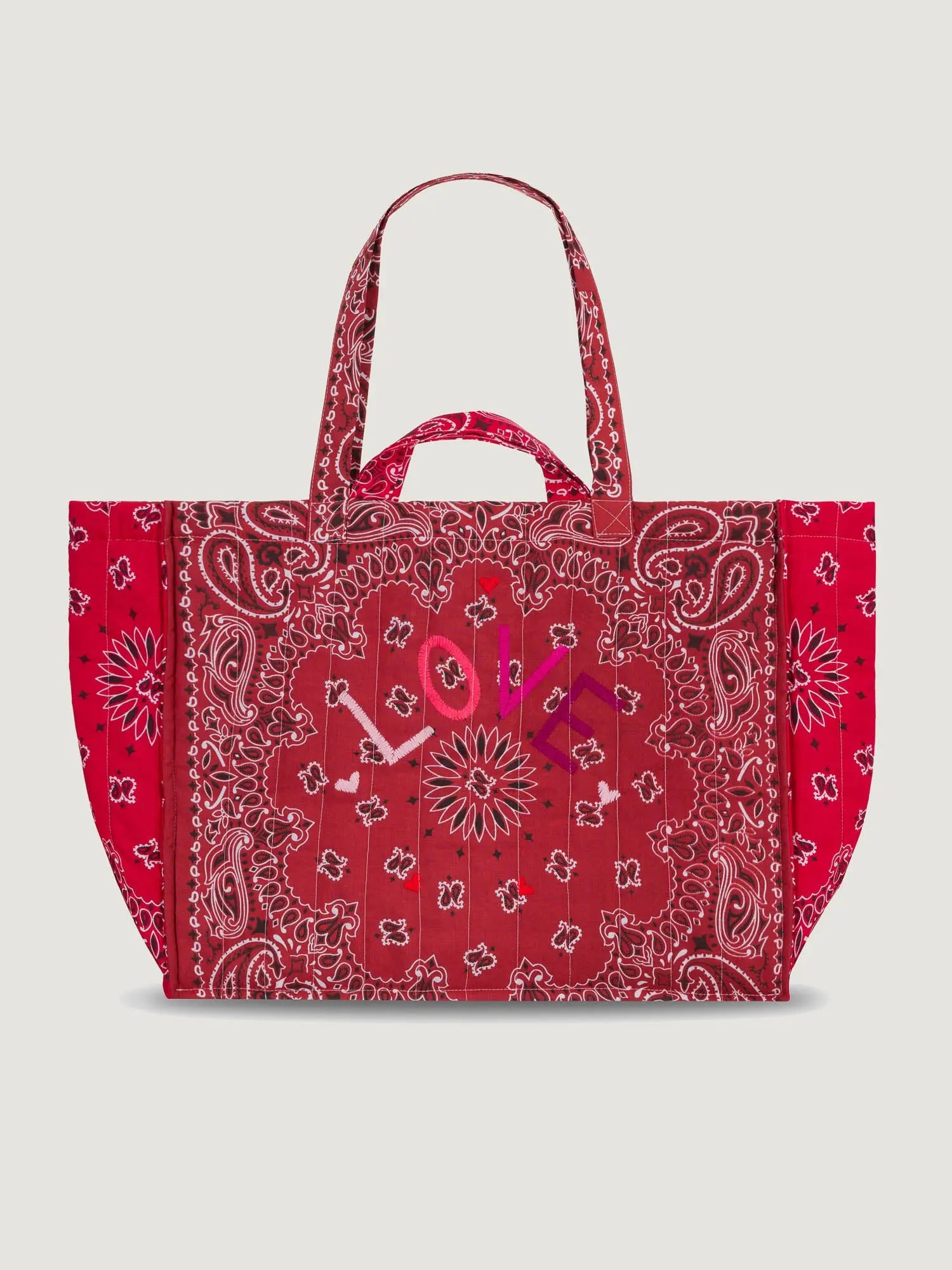 Maxi Cabas Love Tote Vintage Red