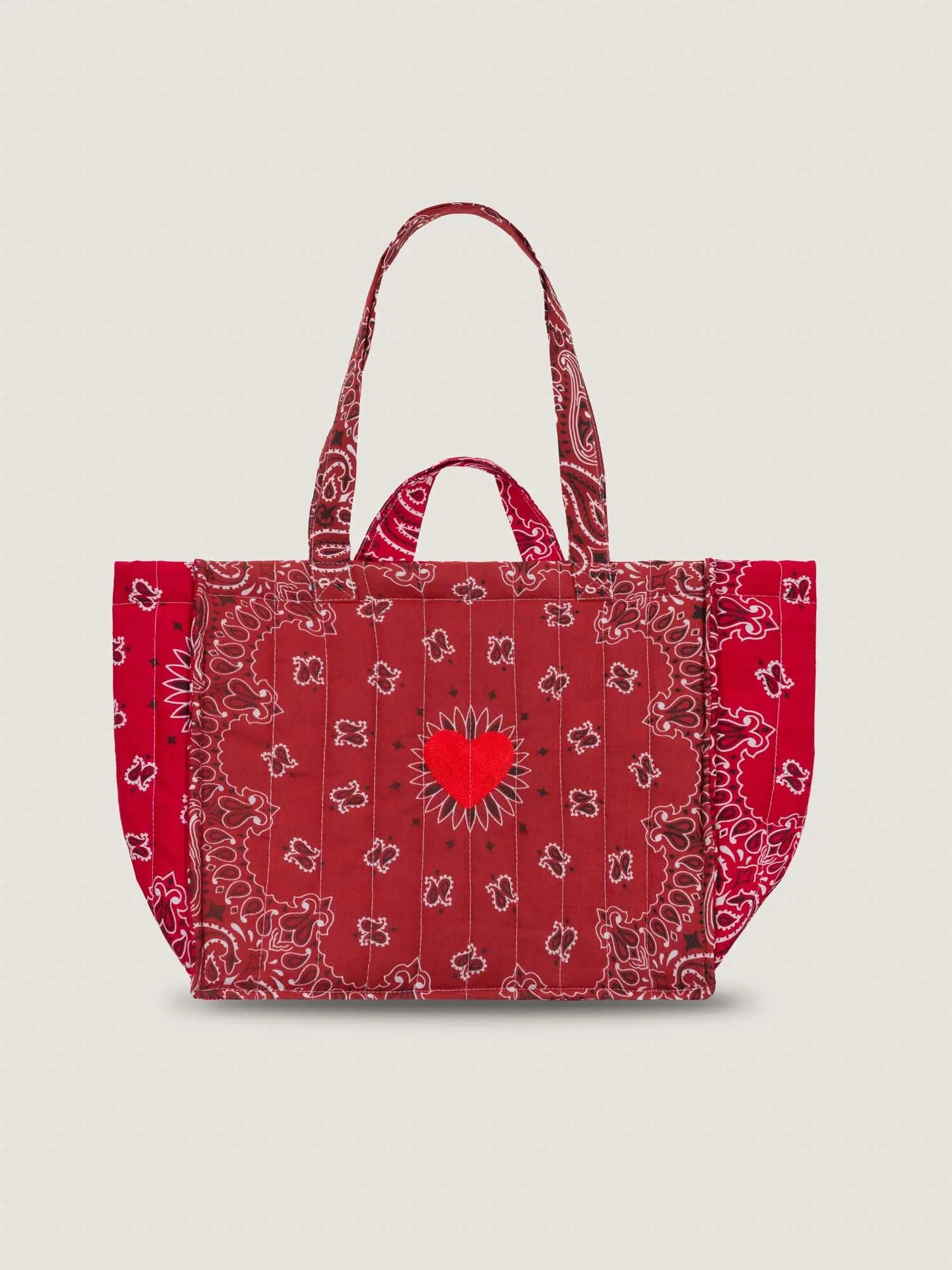 Moyen Cabas Coeur Tote Vintage Red