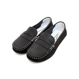 Andy Navy Blue Leather Loafers