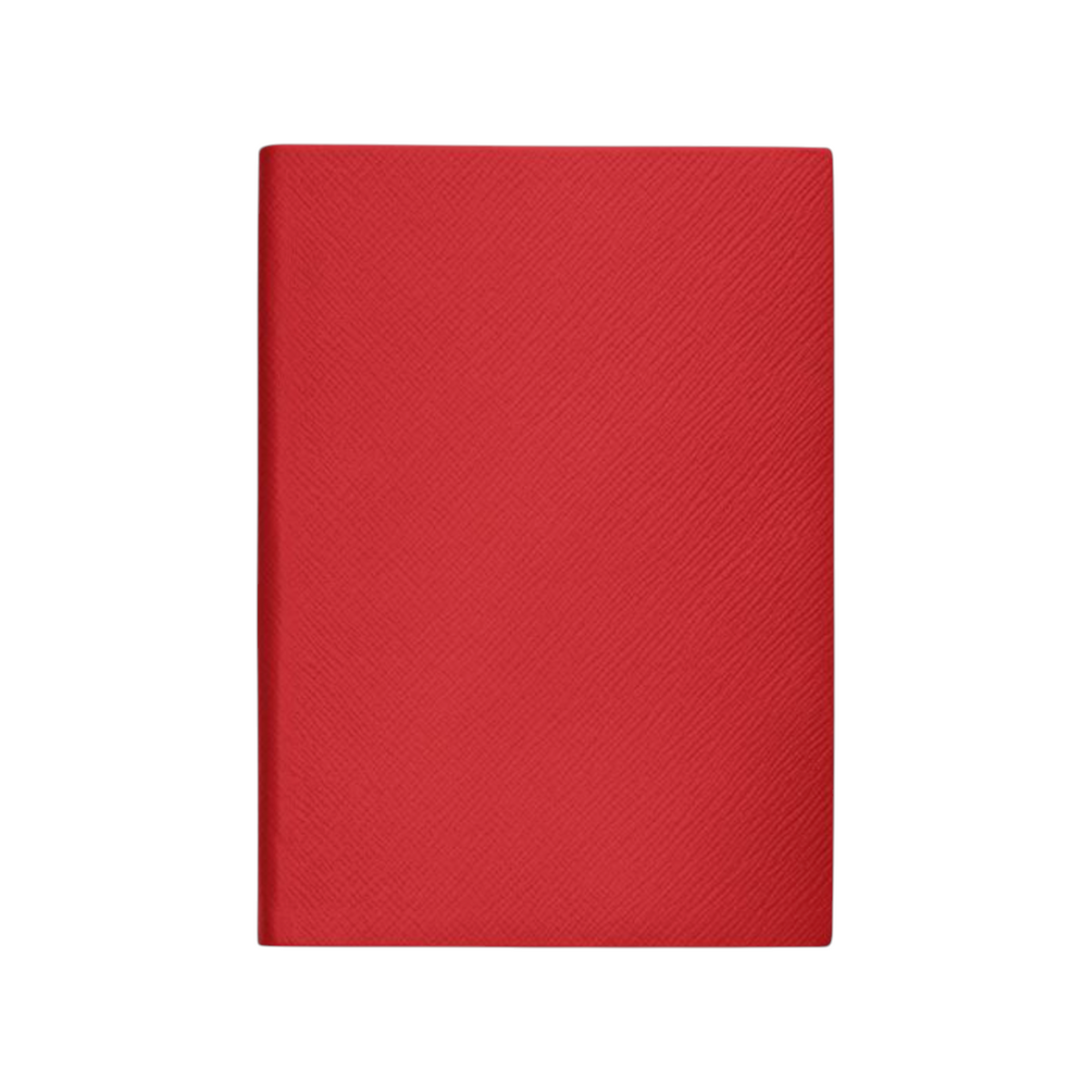 The Tiny Finch red Soho notebook handcrafted from cross grain calf skin leather with a textured finish.