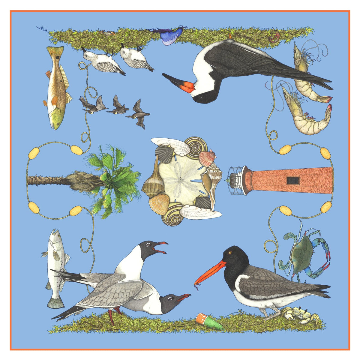 Kerr Chief Scarf Kingfisher