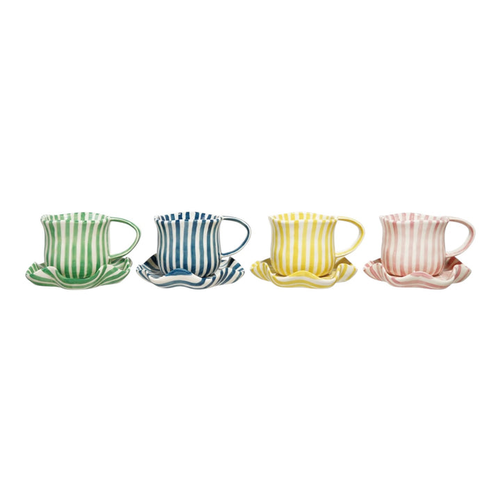 Ruffled Mug and Saucer