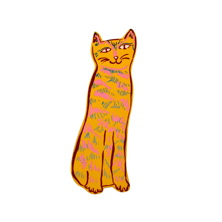 Cat Tails Bookmark Yellow