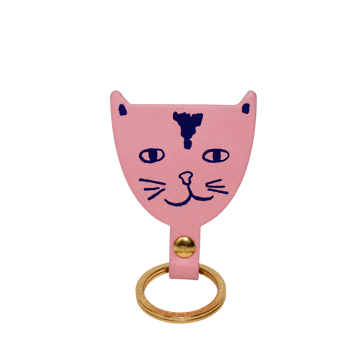 Cat Head Key Fob: Pale Pink