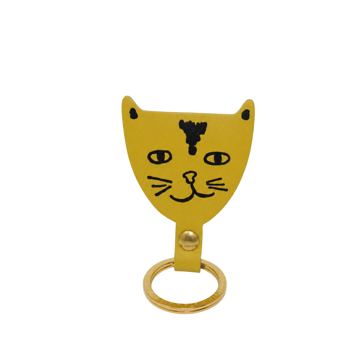 Cat Head Key Fob: Acid Green