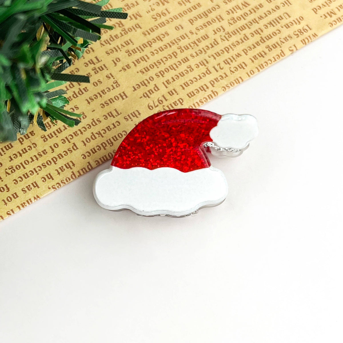 Mini Hair Clip Santa Hat