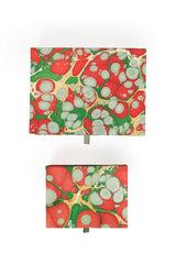 Hand-Marbled Keepsake Box Set in Christmas Gems: Set of 2