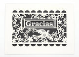Gracias - Papel Picado - Thank You in Spanish: Red / A2