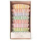 Cupcake Liners Round Pastel Stripe