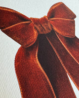 Chocolate Velvet Bow Greeting Card | Birthday Card