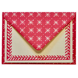 Set of Notecards and Envelopes Large Stars Magenta